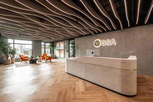 The reception desk.